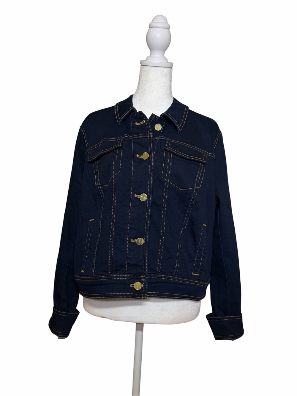 Jones New York Classic Navy Denim Jacket